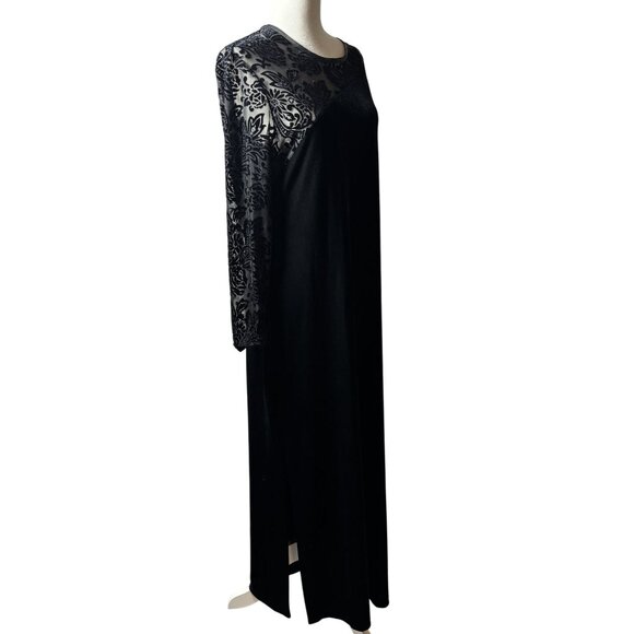 Womens SZ 12 Velvet dress Long Sleeves Evening Elegant Formal Wear holiday - Picture 3 of 12